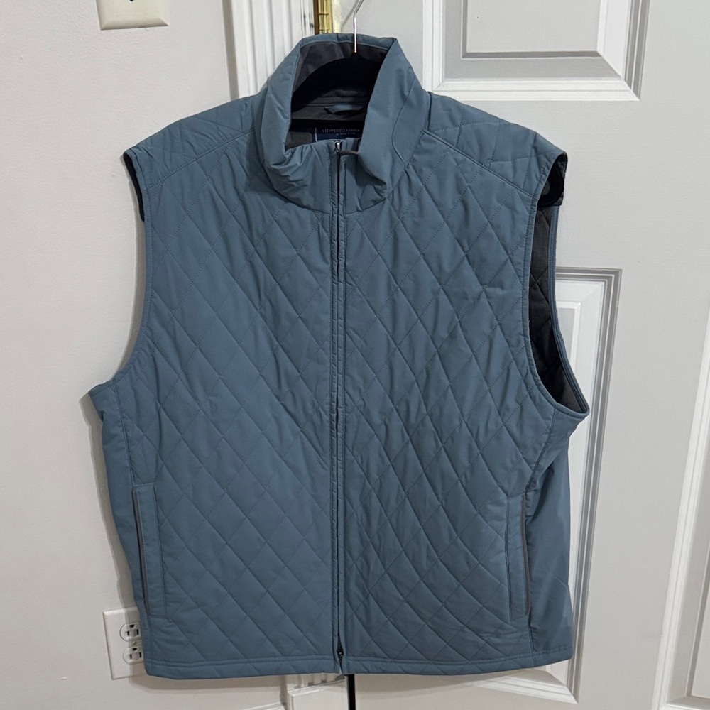 Vineyard Vines Men's Quilted Blue Vest
